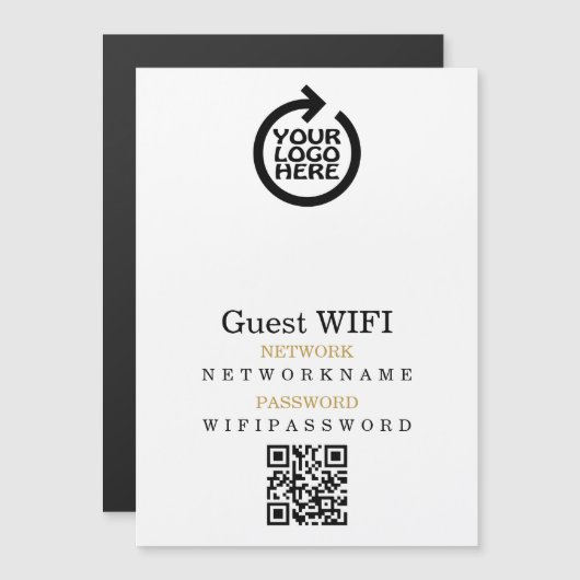 Wifi Password Logo Network Personalized QR Code Magnetkarte (Vorne/Hinten)