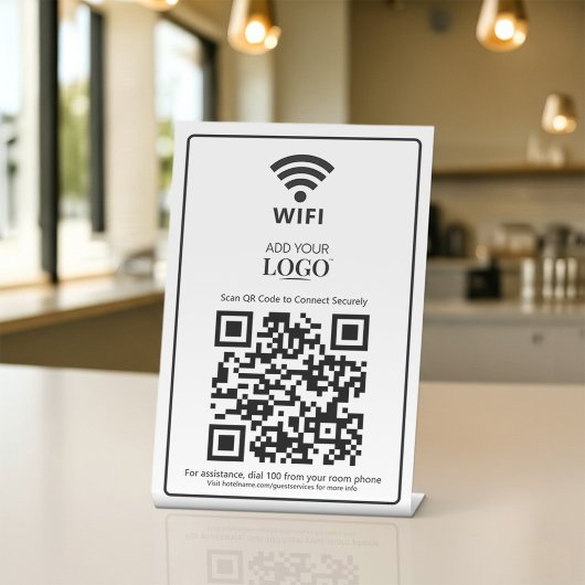 WiFi Password Network Access Qr Code Hotel Zimmer Sockelschild