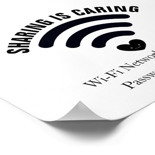 WiFi Password Poster (Ecke)