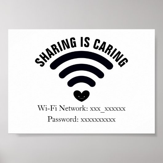 WiFi Password Poster (Vorne)