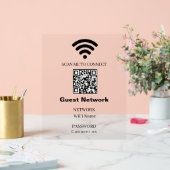 WiFi Password QR Acrylic Sign Acrylschild (Hochzeit)
