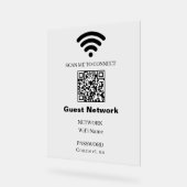 WiFi Password QR Acrylic Sign Acrylschild (Winkel)