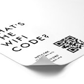 Wifi Password | QR Code Scan to Connect  Poster (Ecke)