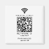 Wifi Password QR Code Scanner Gast Wifi Kennwort Magnet (Vorne)