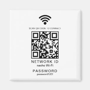 Wifi Password QR Code Scanner Gast Wifi Kennwort Magnet