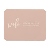 WIFI Password Sign Beige Blush Magnet (Horizontal)