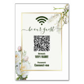 Wifi Password Sign Wedding | Tabelle für Unternehm Tischnummer (Rückseite)