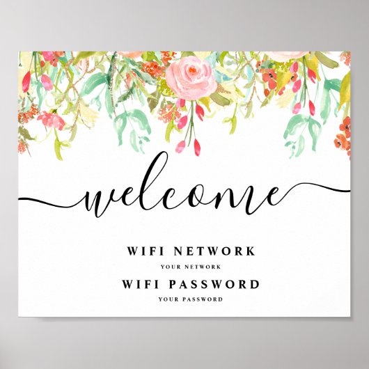 Wifi Password Sign, Wifi Poster (Vorne)
