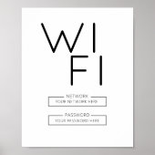 WiFi Password Sign" Zuhause, Office oder Business Poster (Vorne)