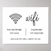 WiFi Password Signieren Airbnail Guest Room Zeiche Poster (Vorne)