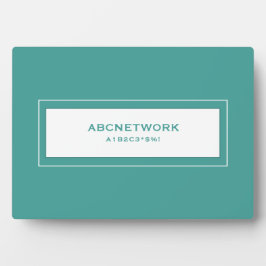 WiFi Password Signieren Turqouise Fotoplatte