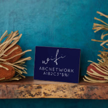 WiFi Password Signing Navy Blau