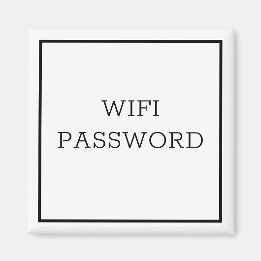 WIFI-PASSWORT-Magnet Magnet (Vorne)