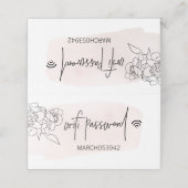 WIFI-PASSWORT Rosa Schreibtischzeichen Platzkarte (Außenseite Aufgefaltet)