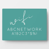 WiFi-Passwort-Schild Türkisch Fotoplatte (Vorderseite)