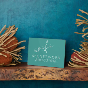 WiFi-Passwort-Schild Türkisch Fotoplatte