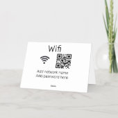 Wifi Passwort-Zeichen hinzufügen Q R Code hier Det (Rückseite)
