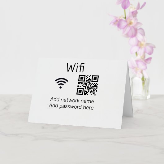 Wifi Passwort-Zeichen hinzufügen Q R Code hier Det (Orchidee)