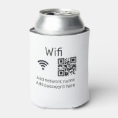 Wifi Passwort-Zeichen hinzufügen Q R Code hier Det Dosenkühler (Kanne Vorderseite)