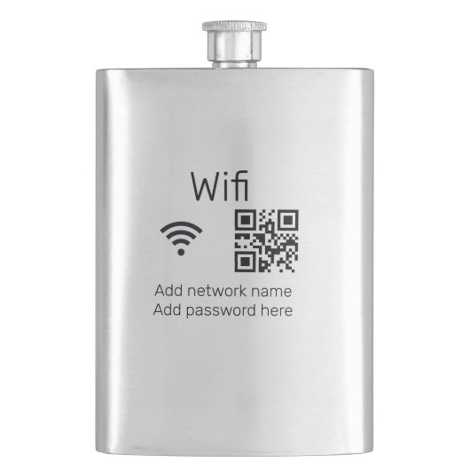 Wifi Passwort-Zeichen hinzufügen Q R Code hier Det Flachmann (Vorderseite)