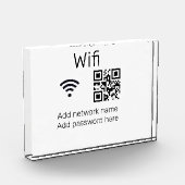 Wifi Passwort-Zeichen hinzufügen Q R Code hier Det Fotoblock (Links)