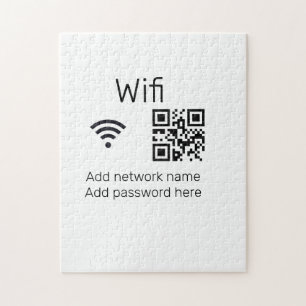 Wifi Passwort-Zeichen hinzufügen Q R Code hier Det Puzzle