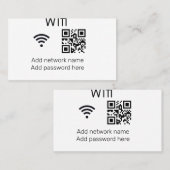 Wifi Passwort-Zeichen hinzufügen Q R Code hier Det Visitenkarte (Vorne/Hinten)