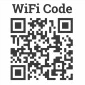 Wifi QR-Code-Aufkleber Aufkleber (Vorderseite)