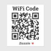 Wifi QR-Code-Aufkleber Aufkleber (Blatt)