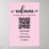 WIFI - QR-Code | Bitte genießen Sie unser Wifi Pin Poster (Vorne)