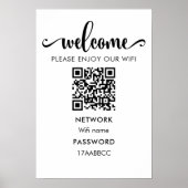 WIFI - QR-Code | Bitte genießen Sie unser Wifi Poster (Vorne)