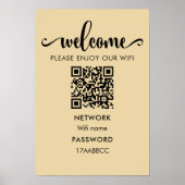 WIFI - QR-Code | Bitte genießen Sie unser Wifi Poster (Vorne)