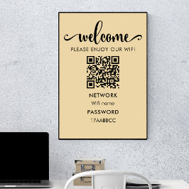 WIFI - QR-Code | Bitte genießen Sie unser Wifi Poster