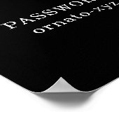 WiFi QR Code Black Poster - nach Zugriff suchen (Ecke)