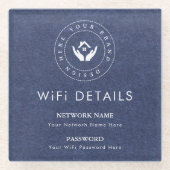 WiFi QR Code Display for Business & Hotels Glasuntersetzer (Vorderseite)