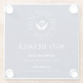 WiFi QR Code Display for Business & Hotels Glasuntersetzer (Rückseite)