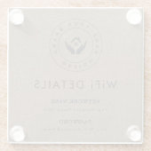 WiFi QR Code Display for Business & Hotels Glasuntersetzer (Rückseite)