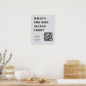 WiFi-QR-Code für einfaches Netzwerkverbinden Poste Poster (Küche)