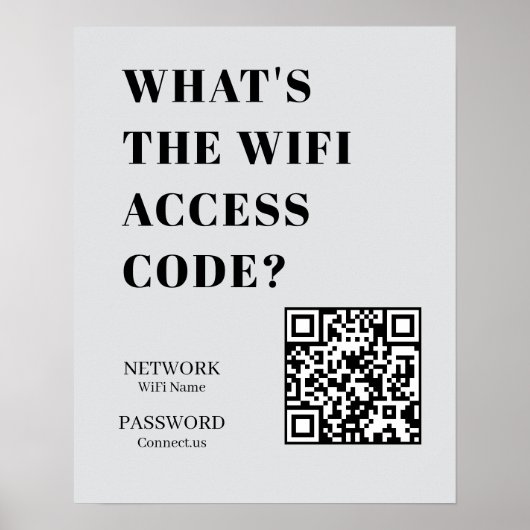 WiFi-QR-Code für einfaches Netzwerkverbinden Poste Poster (Vorne)
