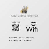 Wifi QR-Code Geschäftslogo Fensteraufkleber (Blatt)