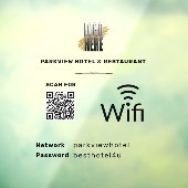 Wifi QR-Code Geschäftslogo Fensteraufkleber (Blatt 3)