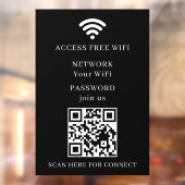 WiFi-QR-Code-Netzwerk-Fensterfolie Aufkleber (Blatt 2)