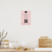 WiFi-QR-Code-Netzwerkverbindungsplakat Poster (Küche)