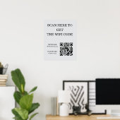 WiFi QR Code Poster Gray - nach Zugriff suchen (Heimbüro)