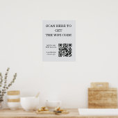 WiFi QR Code Poster Gray - nach Zugriff suchen (Küche)
