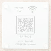 WiFi QR Code Scan Me Nehmen Sie an unserem Hotel W Glasuntersetzer (Rückseite)