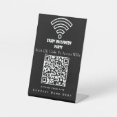 Wifi QR-Code-Scan zur Verbindung von Schwarz Sockelschild (Vorderseite)