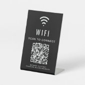 Wifi QR-Code-Scan zur Verbindung von Schwarz Sockelschild (Vorderseite)