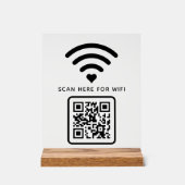 WiFi QR-Code scannen, um selbstklebende Verbindung Acrylschild (Vorderseite)