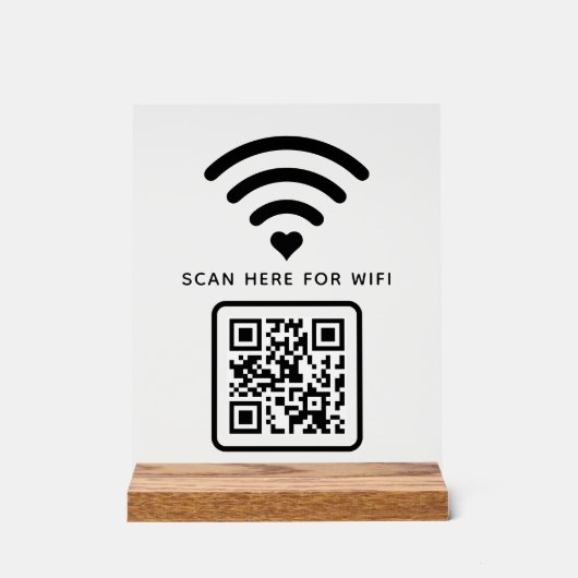 WiFi QR-Code scannen, um selbstklebende Verbindung Acrylschild (Vorderseite)